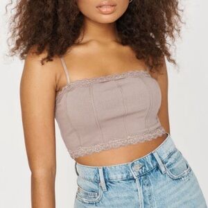 Garage Lace Trim Corset Cami Top